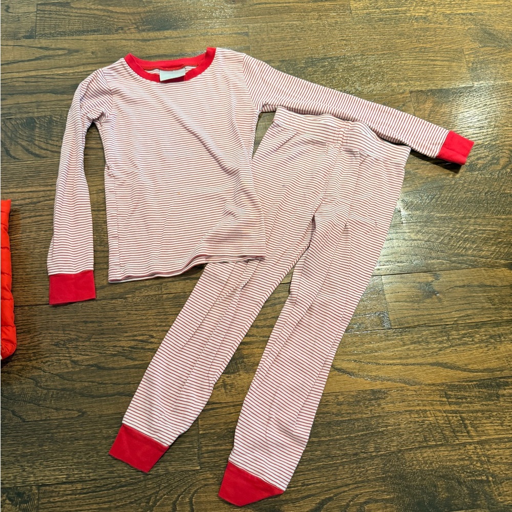 Striped Red and White Kids Pajama Set